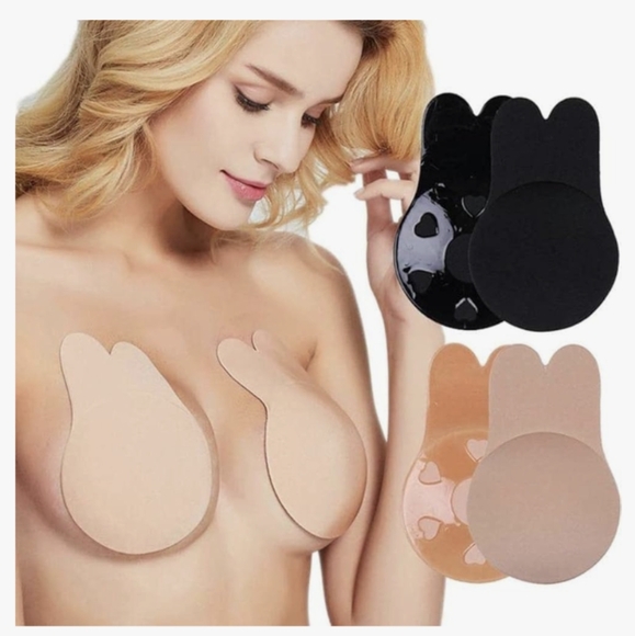 NWT 2 Pairs Invisible Adhesive Lift Bra | Reusable Backless Push Up Sticky Bra - Picture 1 of 12